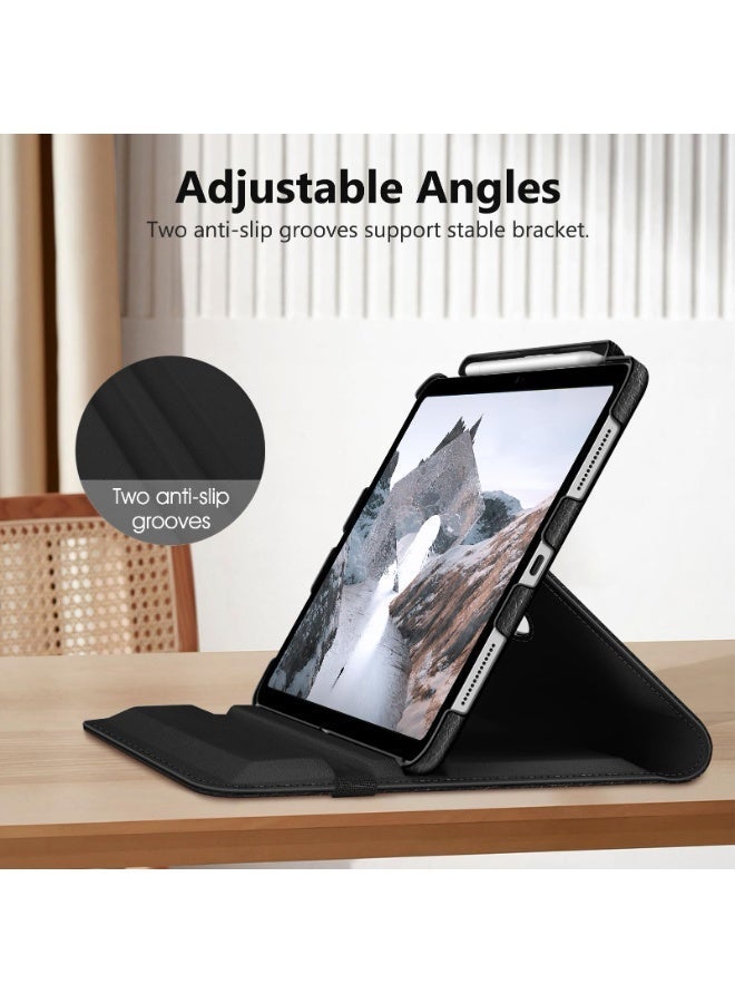 لـ Honor Pad 10 12.1 بوصة 2025 غطاء الحالة ، وقف زاوية متعددة + قوس 360 دوار + غطاء واقي رقيق من الجلد مقاوم للصدمات ، أسود - Image 5